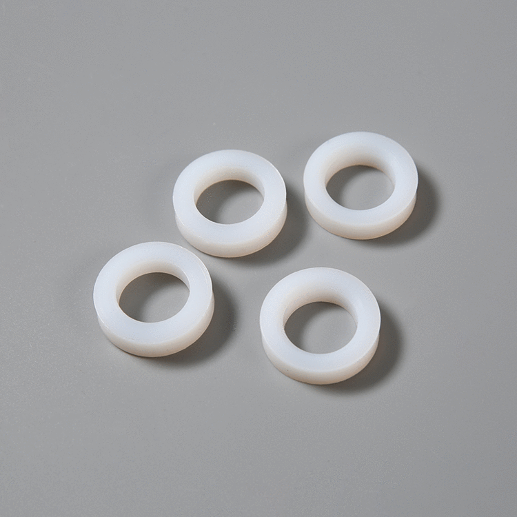 RPTFE white nylon gasket/tetrafluorine flange gasket customized meson insulating plastic film tetrafluorine gasket nylon flat pad manufacturers